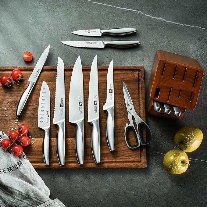 Klaus Meyer Eisen 13 Piece Stainless Steel Kitchen Knife Set With Block