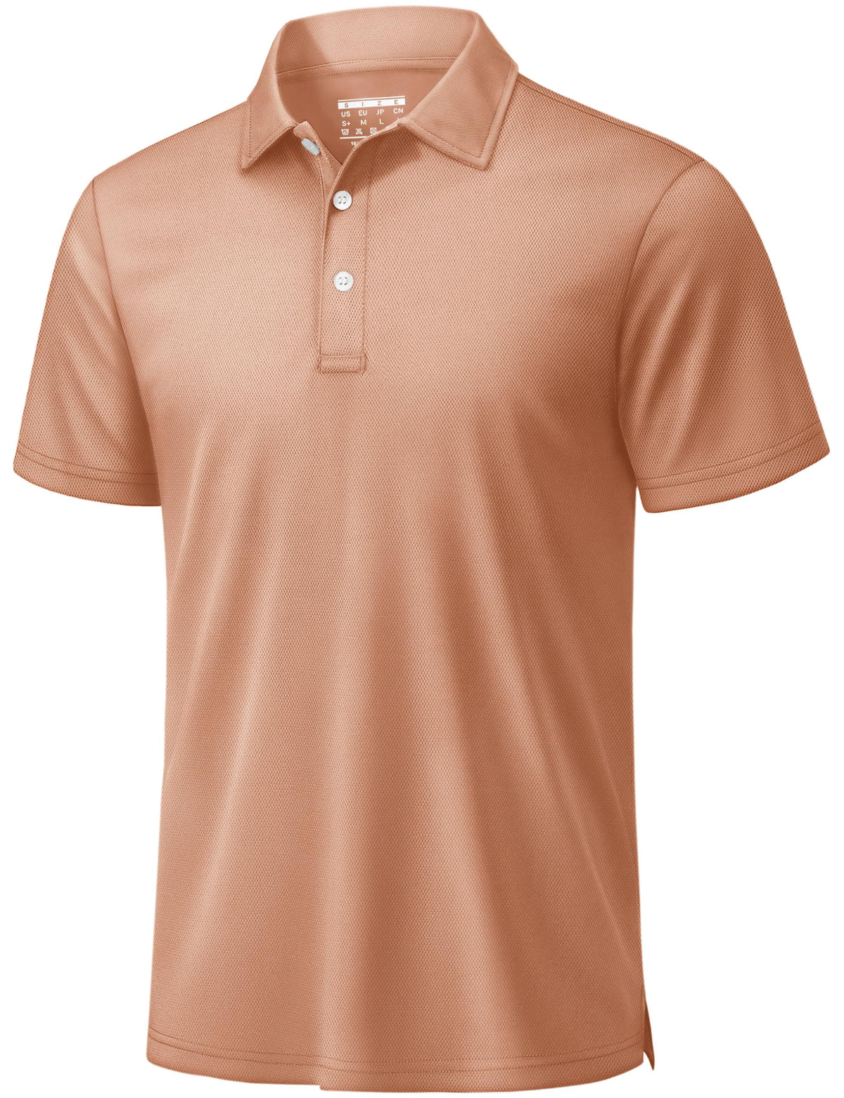 TACVASEN Mens Golf Shirt Dry Fit Mens Polo Shirts Short Sleeve Performance Golf Polos for Men with Collar Work Shirts Apricot, 3XL