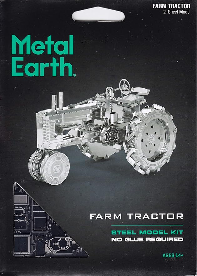 Metal Earth Farm Tractor 3D Metal Model Kit Fascinations