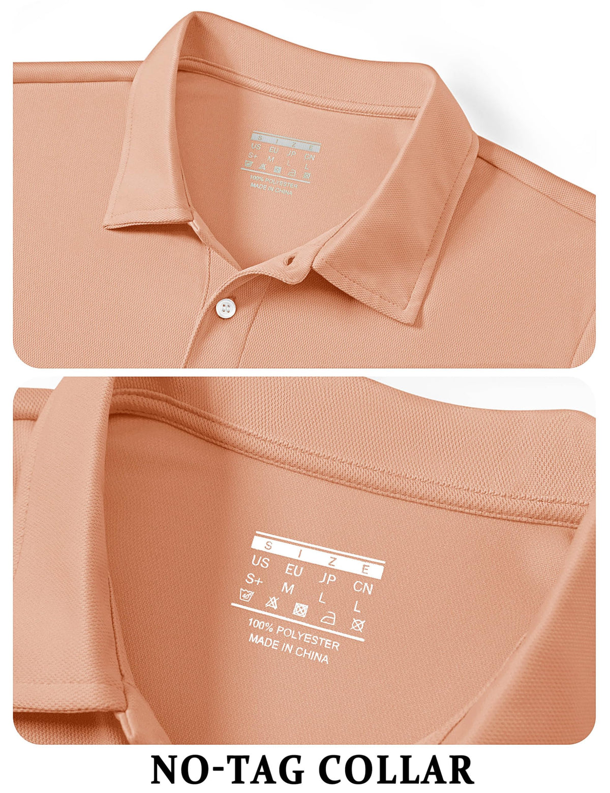TACVASEN Mens Golf Shirt Dry Fit Mens Polo Shirts Short Sleeve Performance Golf Polos for Men with Collar Work Shirts Apricot, 3XL