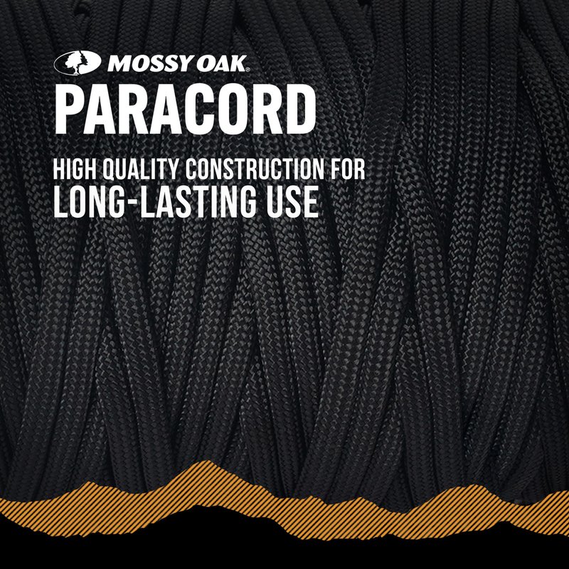 Mossy Oak Green Paracord Rope 750 with 11 Inner Strands | 50ft Nylon String, Tactical Survival Gear for Camping, Hunting, Fishing, Hiking, Crafting & DIY | Durable & Lightweight, 4mm Parachute Cord