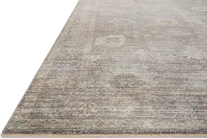 Loloi Magnolia Home by Joanna Gaines Millie Collection MIE-05 Stone/Natural 2'-7" x 10'-0", .25" Pile Height, Runner Rug