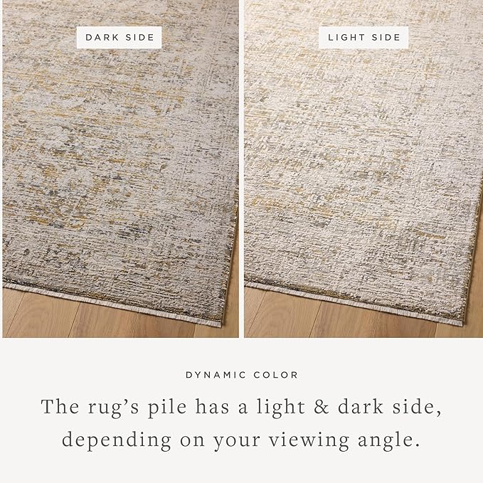 Loloi Amber Lewis Alie Collection ALE-05 Gold/Beige 2'-7'' x 10'-0'', .13'' Pile Height, Runner Rug