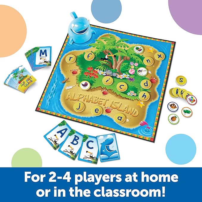 Learning Resources Alphabet Island a Letter & Sounds Game - Montessori ABC Toys, Learn to Read, Phonics for Toddler , Writing Practice, Board Game, Homeschool Supplies, Educational Activity