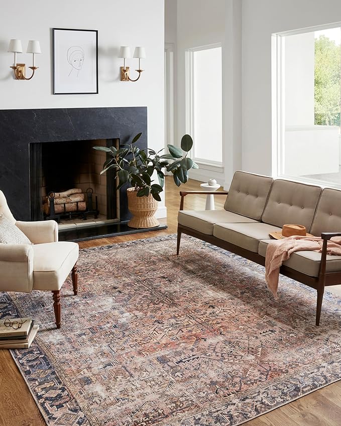 Loloi Chris Loves Julia Jules Collection JUL-02 Terracotta/Multi 2'-0'' x 5'-0'', .13" Pile Height, Accent Rug