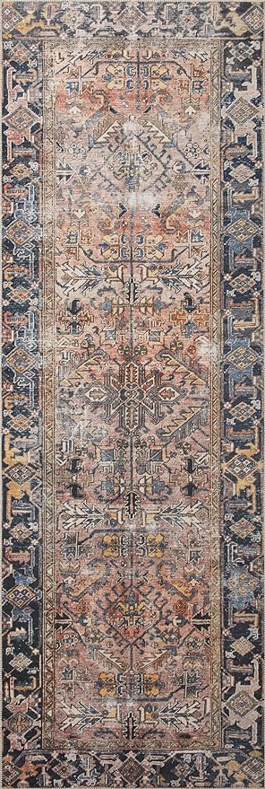 Loloi Chris Loves Julia Jules Collection JUL-02 Terracotta/Multi 2'-0'' x 5'-0'', .13" Pile Height, Accent Rug