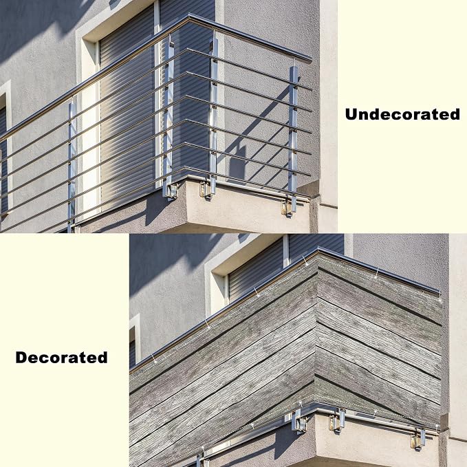 Privacy Screen 2.3' x 13.1' UV Protection Weather Resistant Waterproof Privacy