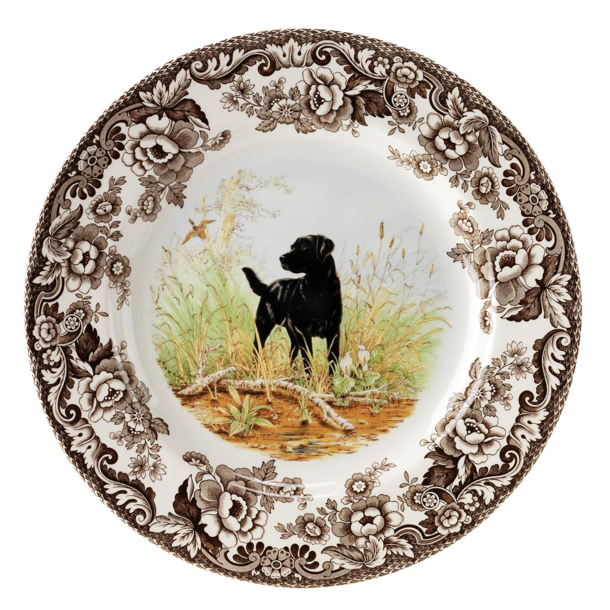 Spode Woodland Dinner Plate, Lapwing, 10.5” | Made in England | Ideal Hunting Cabin Décor | Microwave and Dishwasher Safe