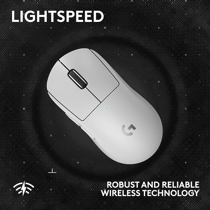 Logitech G PRO X Superlight 2 SE Wireless Gaming Mouse, 60 g pro-Grade Mouse with 5 programmable Buttons, 44K DPI Sensor, 888+ IPS, 1 kHz Report Rate, USB-C Charging for PC/Mac - White
