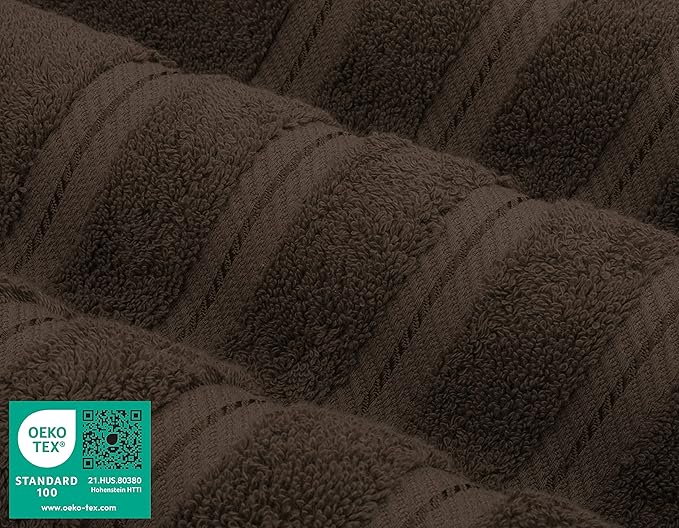 American Soft Linen 35x70 Jumbo Large Bath Towels, 600 GSM 100% Cotton Turkish Bath Sheet, Oversized Luxury Bath Towels for Bathroom Beach and Pool, Brown