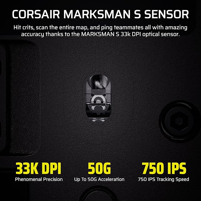 Corsair Scimitar Elite Wireless SE MMO PC Gaming Mouse – 33,000 DPI, 16 Programmable Buttons, Key Slider, Elgato Virtual Stream Deck, 1,000Hz Polling, Up to 150-Hour Battery – Gunmetal