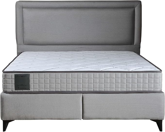 Ottomanson Queen 8" Firm Hybrid Mattress - Made in USA - Designed for Young Adults - Durable Support & Comfort - CertiPUR-US Foam - Fiberglass-Free - Bed in a Box