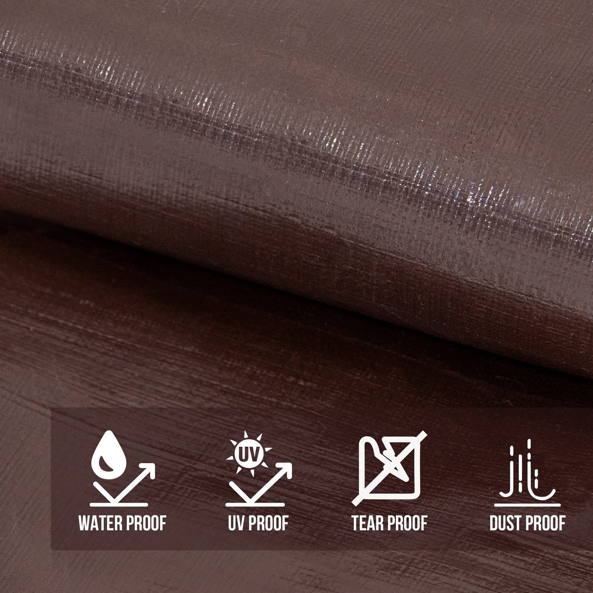 CARTMAN Finished Size 8x10 Feet Extra Thick 12 Mil Heavy Duty Poly Tarp, Multipurpose Protective Cover, UV Resistant, Waterproof Poly Tarpaulin with Reinforced Edges