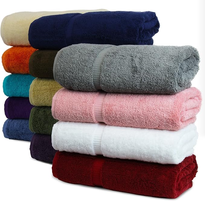 Luxury Hotel & Spa Collection Highly Absorbent, quick dry 100% Turkish Cotton 700 GSM, Eco friendly Towel, For Bathroom, Gymand Kitchen Dobby Border Soft Towel Set (Mix Color, Wash Cloths - Set of 12)