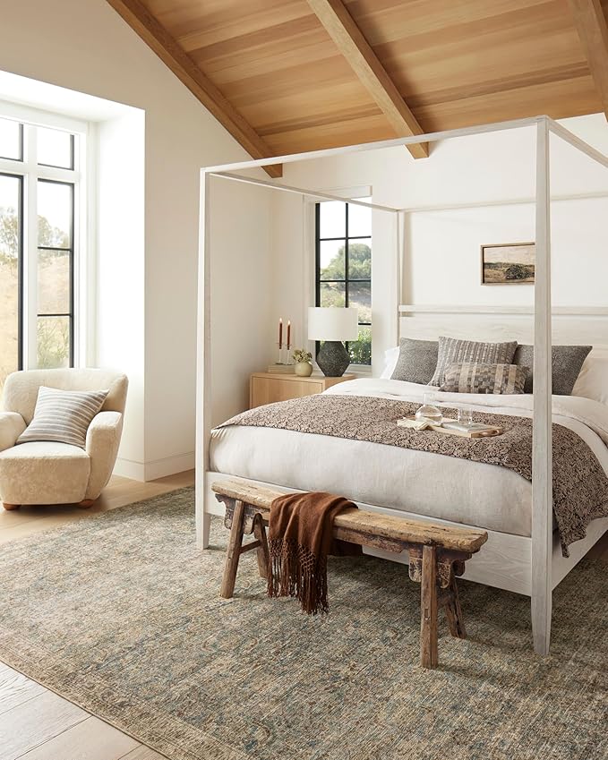 Loloi Amber Lewis Morgan Collection MOG-04 Sea/Sage 11'-6" x 18' 38" Thick Area Rug feat. CloudPile, Neutral, Room Décor, Vintage Inspired, Livingroom, Bedroom, Dining Area