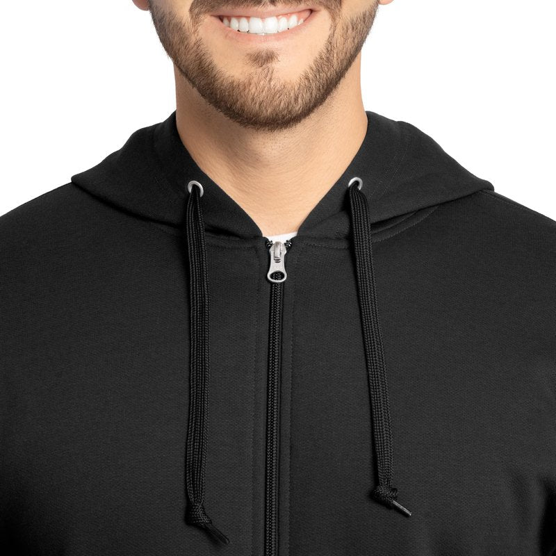 Fruit of the Loom Men's Eversoft Fleece Sweatshirts & Hoodies, Full Zip-Black, Large
