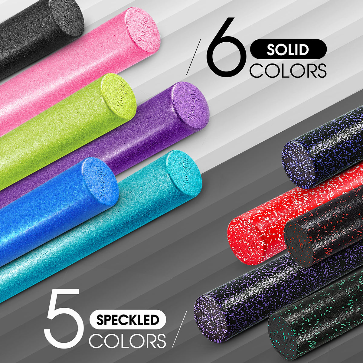 Yes4All High-Density EPP Round Back Roller Foam, Exercise Foam Roller for Yoga, & Pilates, Multiple Sizes and Colours, Purple - 24 inches
