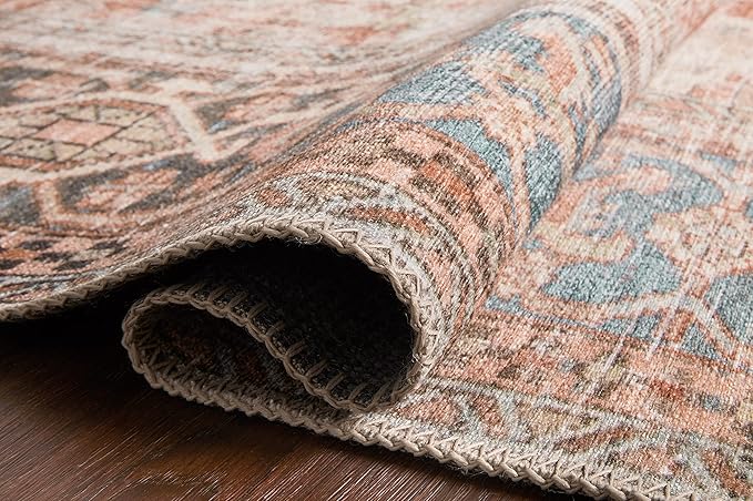 Loloi Loren Collection LQ-15 Terracotta/Sky 7'-6" x 9'-6" Area Rug