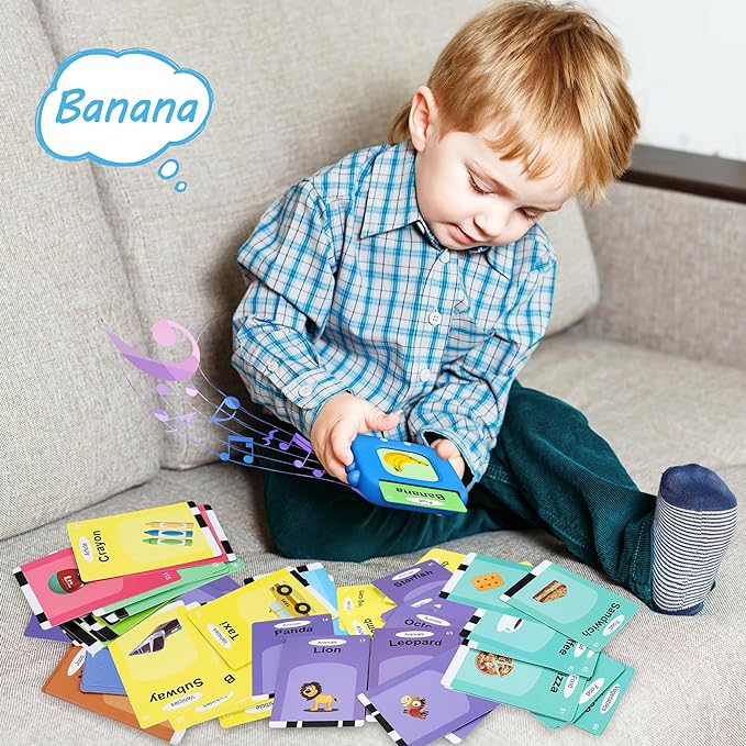 Talking Flash Cards,Kids Toddler Flash Cards with 240 Sight Words,Montessori Toys,Autism Sensory Toys,Speech Therapy,Learning Educational Gifts for Age 1 2 3 4 5 Years Old Boys and Girls