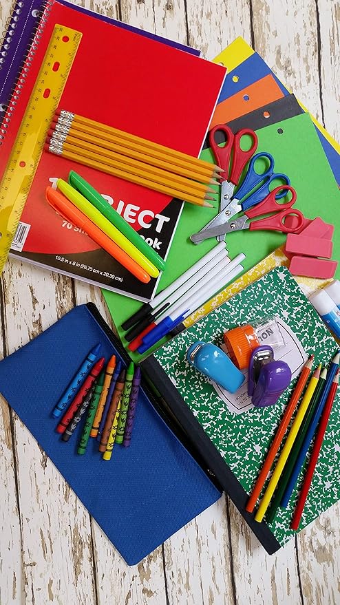 Trail maker School Supplies Kit 45 Piece School Supply Kit Grades K-12 – Back to School Essentials Includes Folders Notebooks Pencils Pens and Much More!