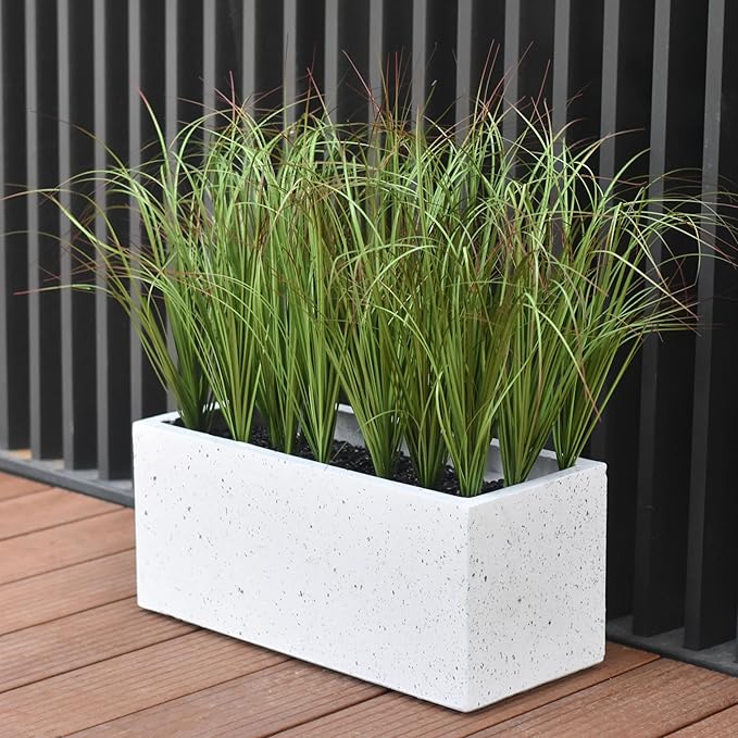 16PCS Artificial Plants,Artificial Shrubs Wheat Grass Greenery,Artificial Greenery Stems Fake Outdoor Plants for Home Decor,Fake Tall Grass Artificial Grass Plant for Outdoor Indoor Decor