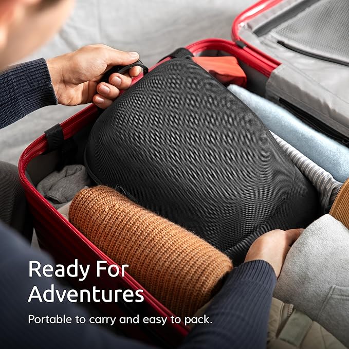 OZUECCR Hard Hat Travel Case – Storage for Baseball Caps with Carrying Handle and Adjustable Shoulder Strap, Hat Organizer Protects up to 6 Hats, for Travel and Home Storage (Inner Red)