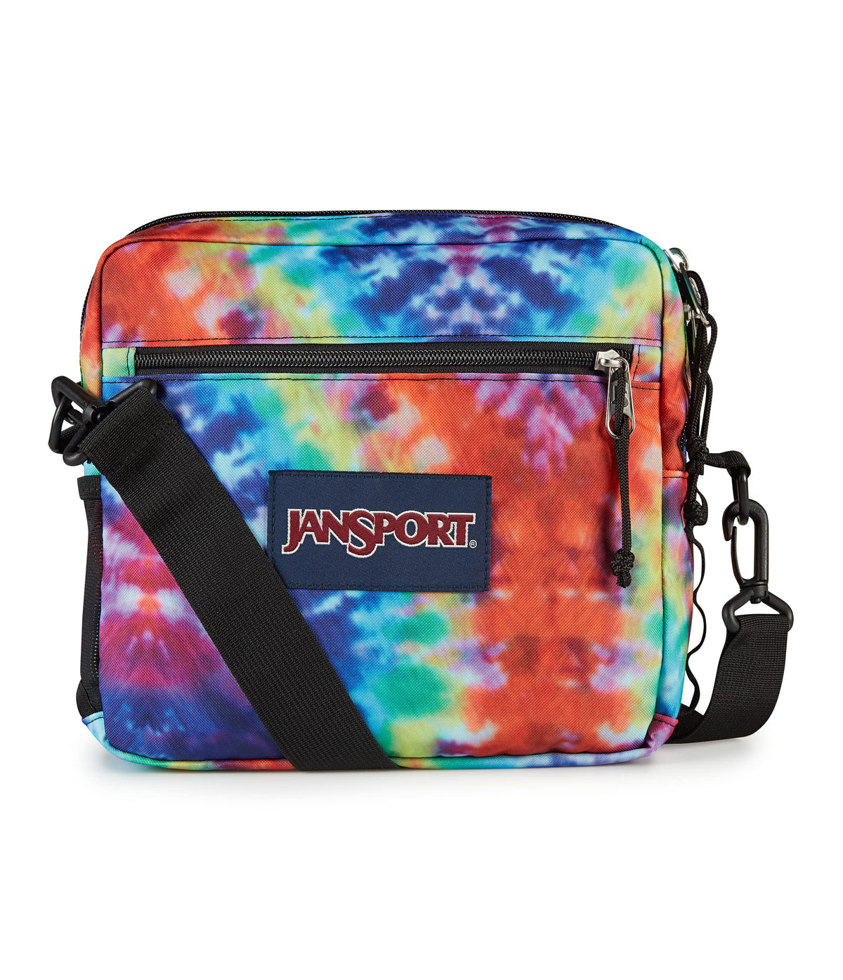 JanSport Central Adaptive Accessory Bag – Wheelchair & Walker Compatible, Versatile Carry Options, Tuck-Away Adjustable Loops, SaniStash Pocket for Easy Access, Red/Multi Hippie Days