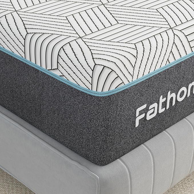 FATHOM Firm Twin Mattress 6 Inch Memory Foam Mattress Twin Size Bed in a Box for Back Pain Relief and Cool Sleep with Gel Foam and Removeable Fiberglass Free Cover, CertiPUR-US Certified