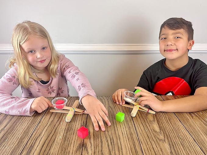 Catapults Kit – Supplies to Build 30 Mini Toy Catapults - Complete Bulk STEM Project Kit for Kids and Classrooms, Ages 8 and up