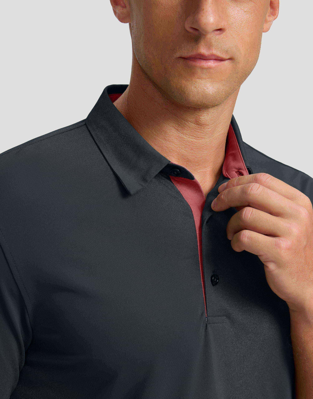 Men's Golf Shirts Dry Fit Moisture Wicking Performance Short Sleeve Collared Polo Shirts for Casual Tennis Bussiness (Dark Grey, XXL)