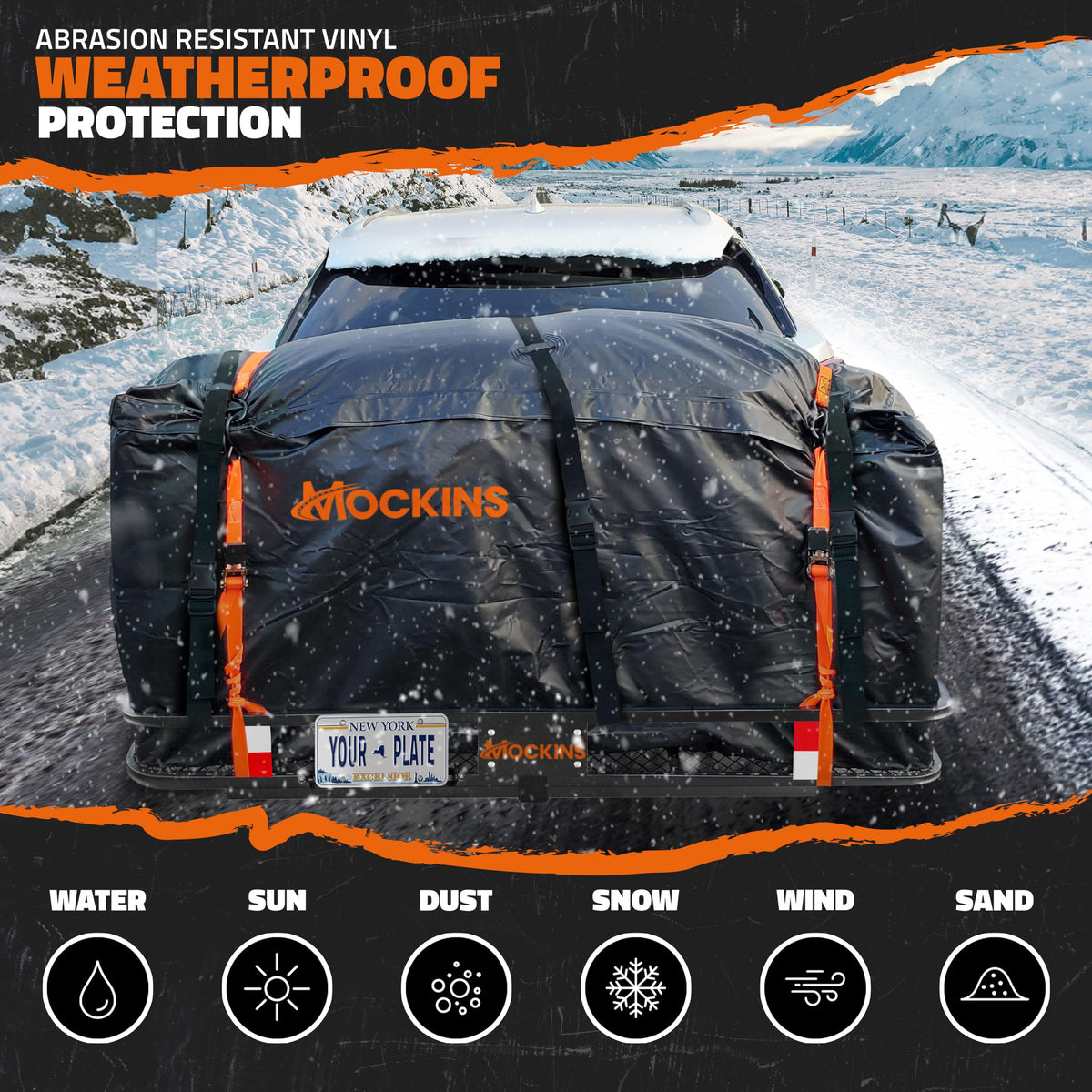 Mockins 60"x24"x6" Heavy Duty Trailer Hitch Cargo Carrier w/ 500 Lbs. Cap
