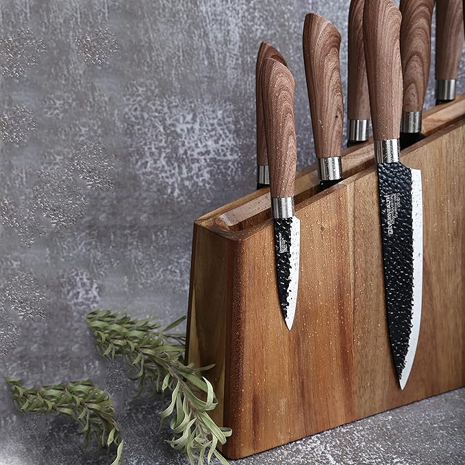 Azauvc Magnetic Knife Block,12-16 Knives Holder with Powerful Magnets,Knife Board Knife Strip Rack with Strong Magnet