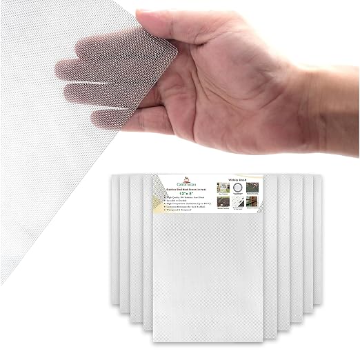 Stainless Steel Wire Mesh 10-Pack 12×8 Inches – Durable, Windows etc.