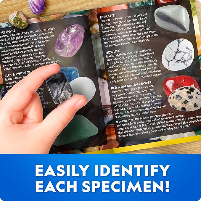 National Geographic Gigantic Gemstone Dig Kit – Excavate 100 Real Gems from a Giant Dig Brick, Gem Mining Kit for Kids, STEM Rock Collection Activity, Includes Tools & Learning Guide
