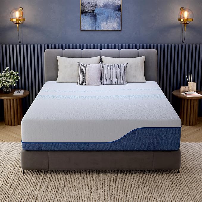 EGOHOME 14 Inch Twin Mattress, Gel Memory Foam with Charcoal, Fiberglass Free, CertiPUR-US Certified, Temperature-Regulating, Machine Washable Cover, 75" x 38" x 14", Medium