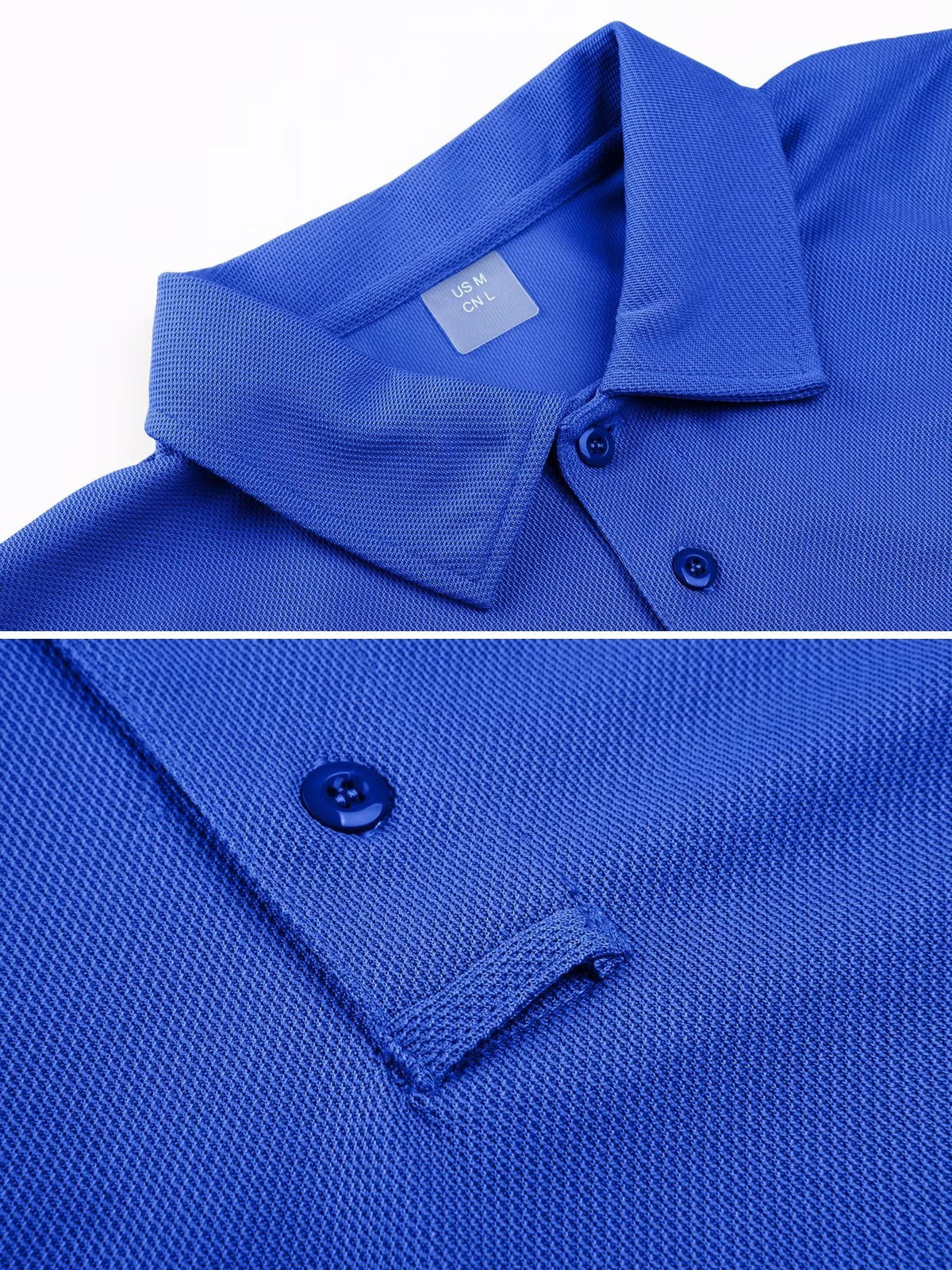 MAGCOMSEN Work Polo Shirts for Men Golf T-Shirts Quick Dry Shirts Summer Shirts Golf Polo Shirts for Men Blue L