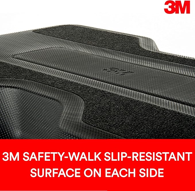 3M Foot Rest for Standing Desks, Two-Sided Rocking and Stationary for Sitting or Standing, Helps Reduce Leg and Foot Fatigue, Black (FR200B)