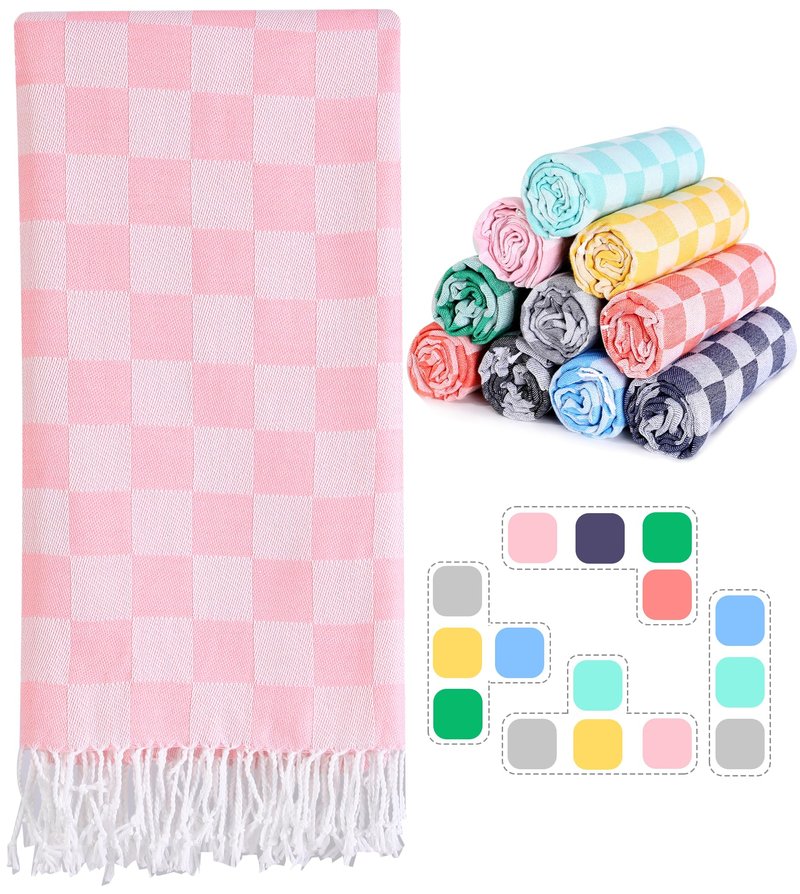 Travel Vacation Essentials Turkish Beach Towel Bath Towels Quick Dry Sand Free Oversized Bath Pool Swim Extra Large XL Blanket Adult Travel Cruise Accessories Must Haves Clearance Stuff Necessities