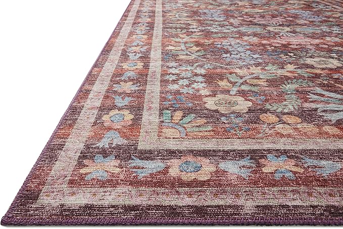 Loloi Rifle Paper Co. Maison Collection MAO-06 Red 2'-6" x 12'-0", .19" Pile Height, Runner Rug