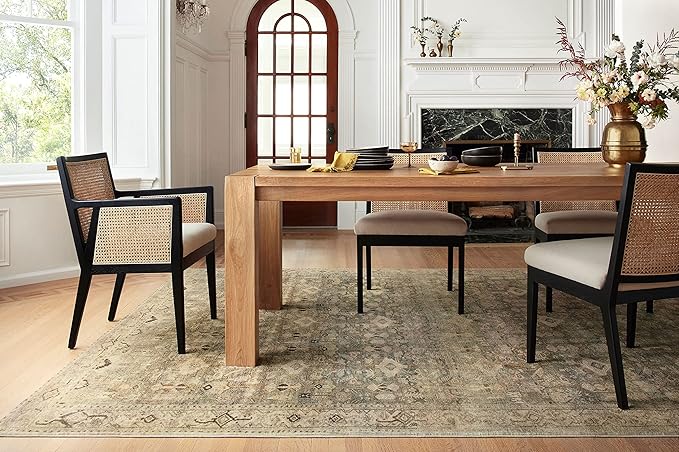 Loloi Margot Collection MAT-04 Antique/Sage 7'-6" x 9'-6" Area Rug feat. CloudPile, No-Shed Easy Clean Large Patterned Area Rug for Living Room, Bedroom, Dining Area