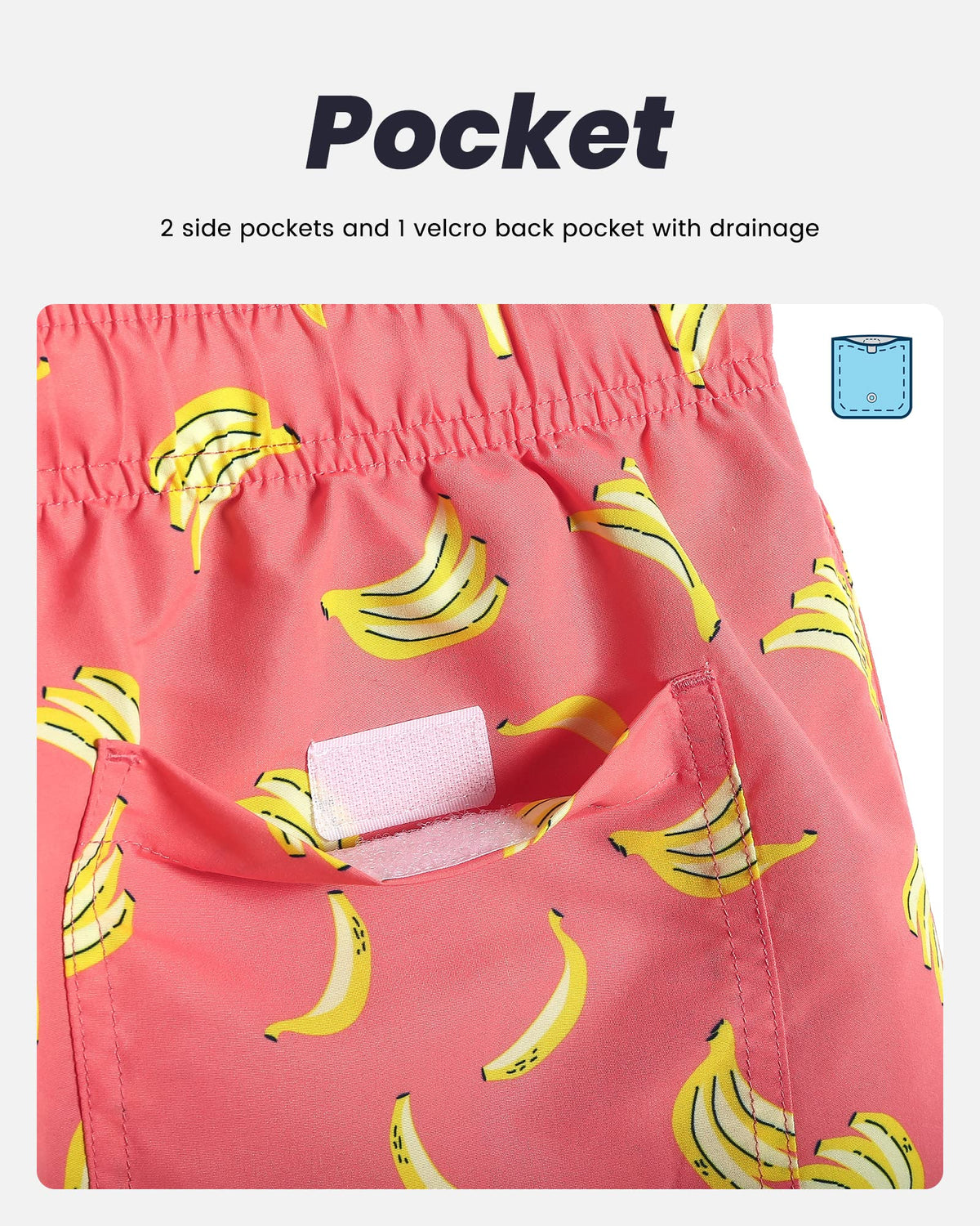 maamgic Mens Swim Trunks Quick Dry Swim Shorts with Mesh Lining Funny Swimwear Bathing Suits 7inch Banana Large