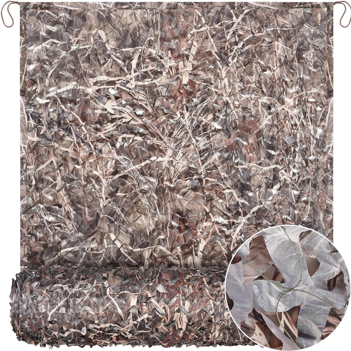 Yeacool Camo Netting Party Camouflage Netting Mesh Military Surplus Hunting Blind Net for Military Theme Party Decorations Backdrop Sunshade Car Cover Camping Shooting (Dry Grass, 10ftx13ft, 3m*4m)