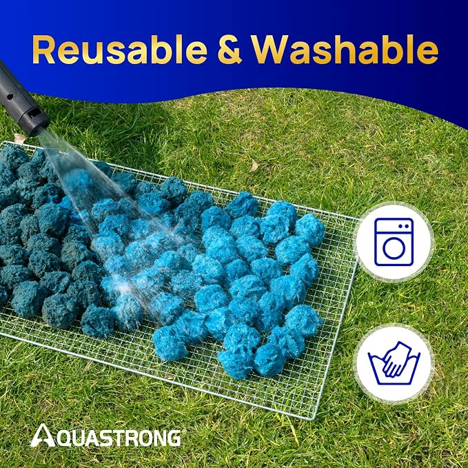 AQUASTRONG Pool Filter Balls for Sand Filter Pump, 5.5 lbs Reusable Sand Filter