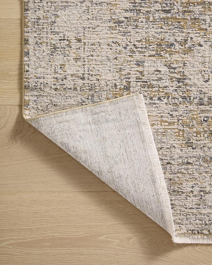 Loloi Amber Lewis Alie Collection ALE-05 Gold/Beige 2'-7'' x 12'-0'', .13'' Pile Height, Runner Rug