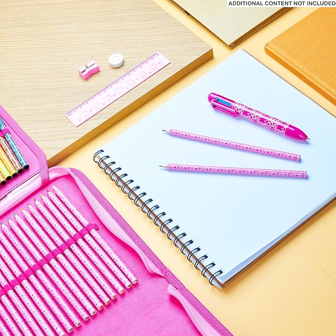 Hello Kitty Sanrio Pencil Case Kids Colored Pencils Markers Kawaii Kuromi Stationery Gifts for Kids (Pink Hello Kitty)