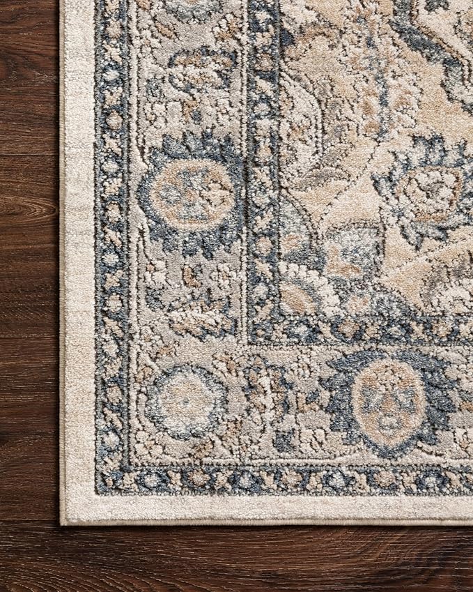 Loloi Teagan Collection TEA-01 Natural/Lt. Grey 2'-8" x 10'-6" Runner Rug, Large, Soft Neutral Rug, High-Traffic for Living Room, Bedroom, Home Office, Dining Area