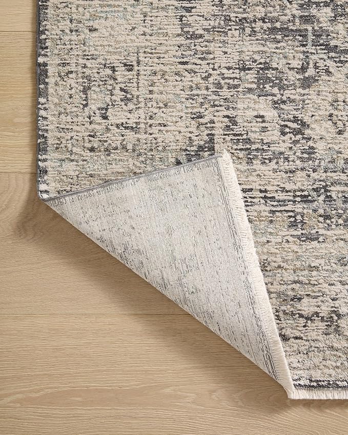 Loloi Amber Lewis Alie Collection ALE-05 Charcoal/Beige 5'-3'' x 7'-9'', .13'' Pile Height, Area Rug