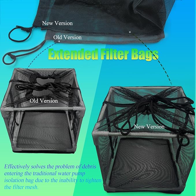 10 inch Large Pond Pump Filter Upgraded 2.0, Extended Anti-Clogging Outdoor