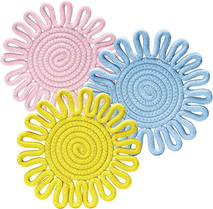7.5" Trivets for Hot Dishes, 3 Pack Trivets for Hot Pots and Pans