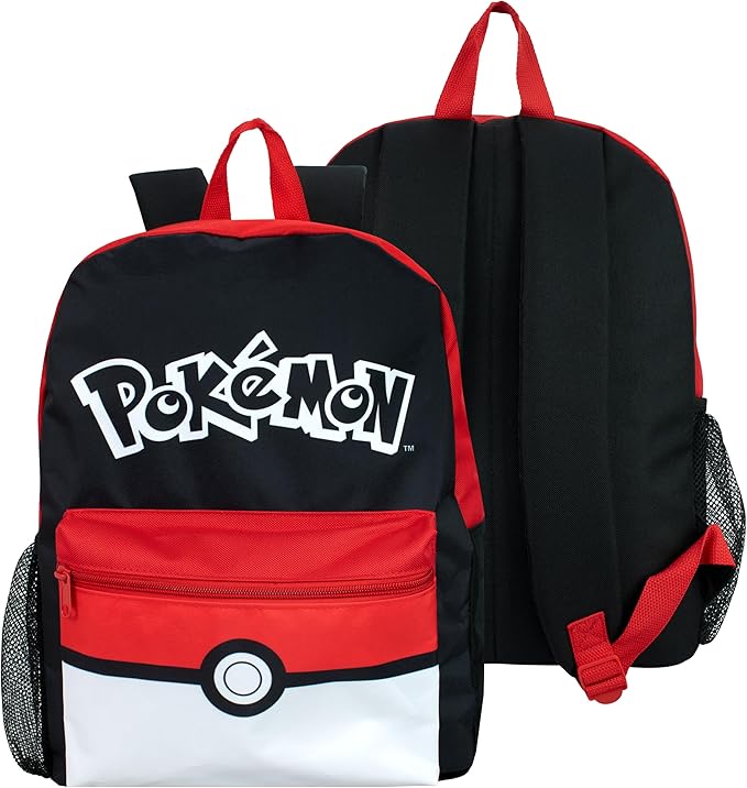 Pokémon School Bag 4 Piece Set | Kids Backpack And Lunch Bag Set With Pencil Case And Water Bottle | Children's Backpacks